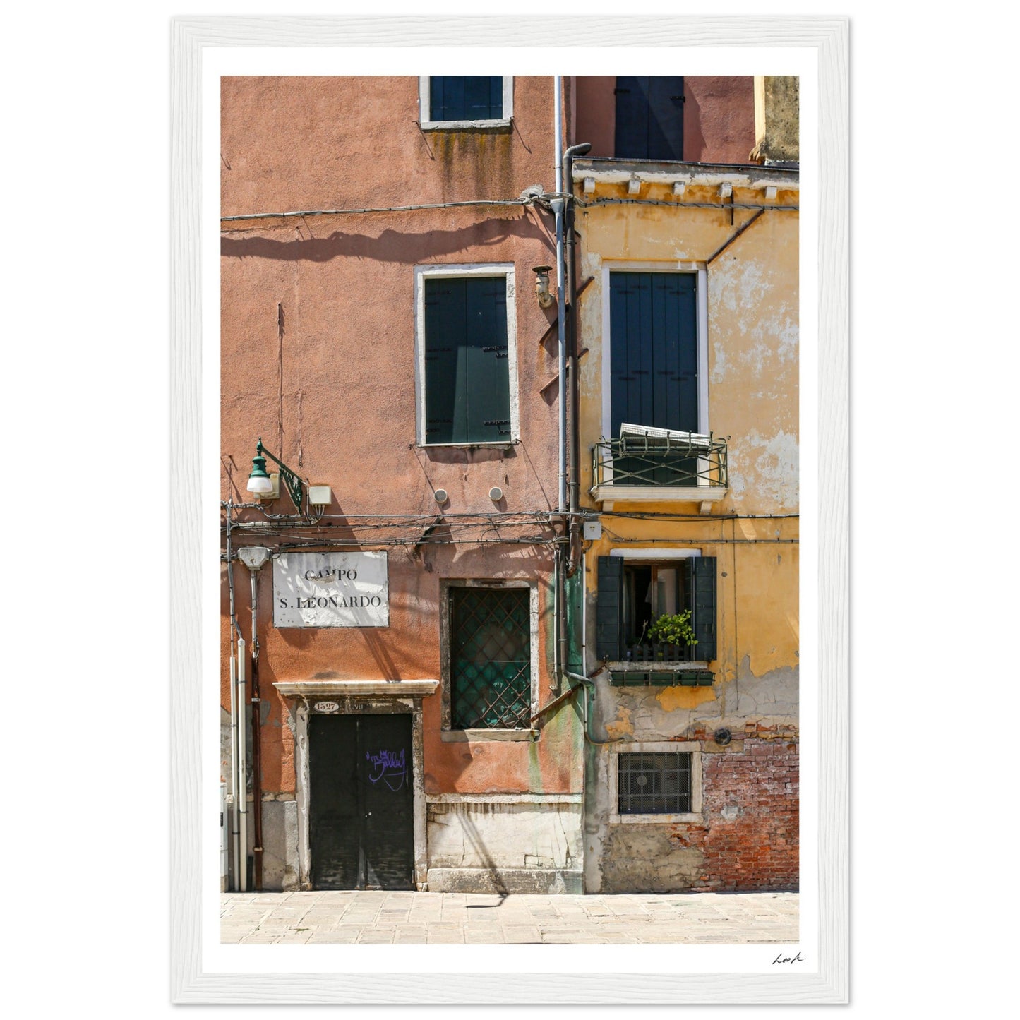 Street of Venice 6 - Premium Matte Paper Wooden Framed Poster