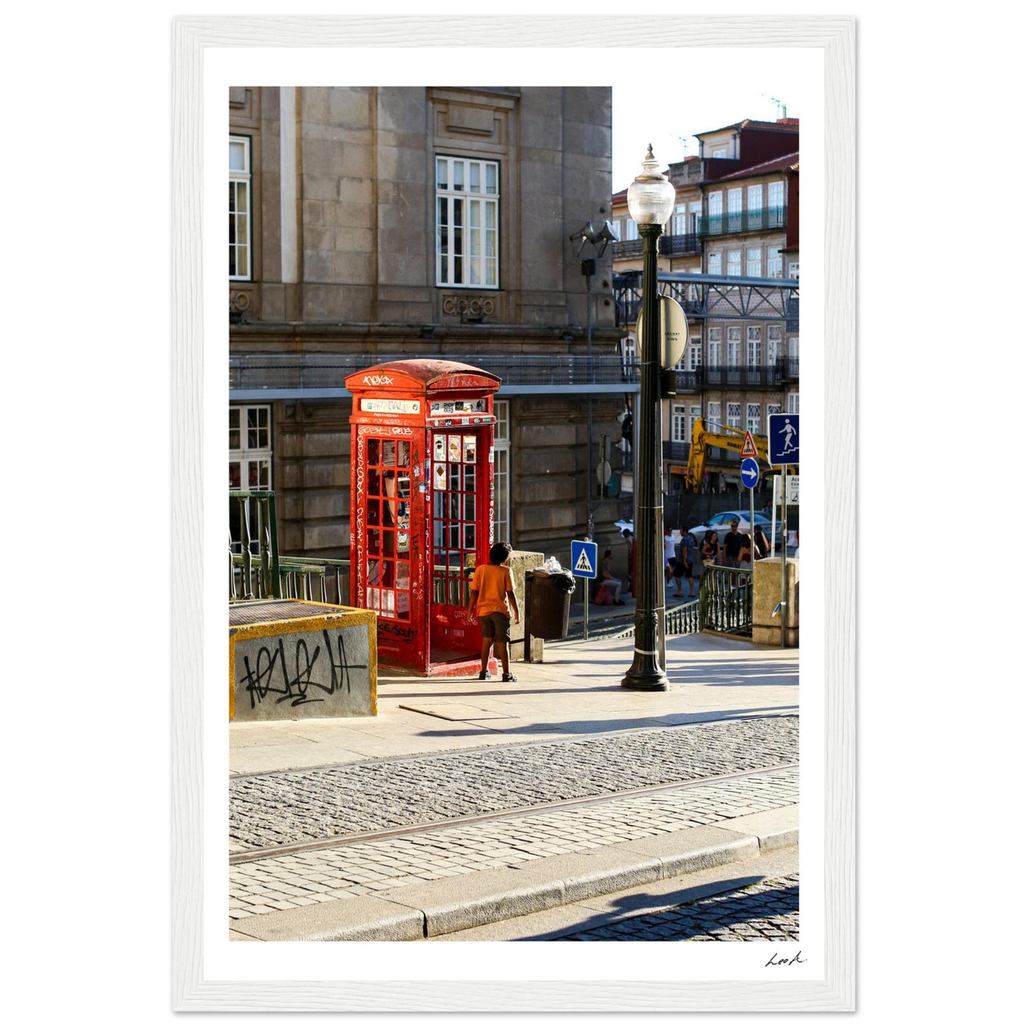 Street of Porto - Premium Matte Paper Wooden Framed Poster