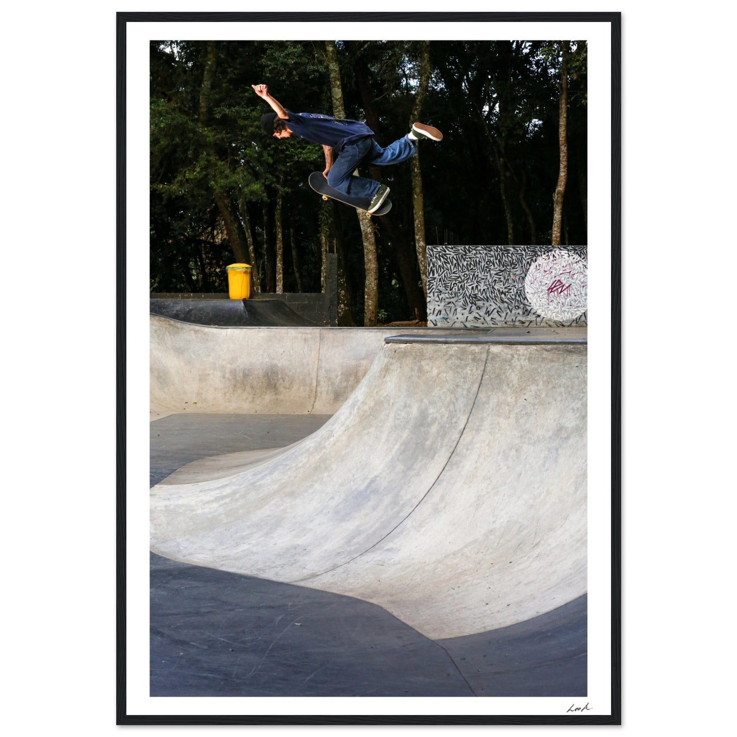 Nose Grab One Foot - Premium Matte Paper Wooden Framed Poster