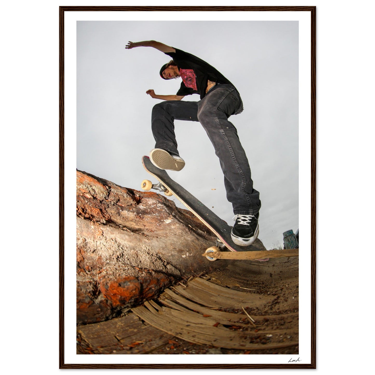 Wallie Log - Premium Matte Paper Wooden Framed Poster