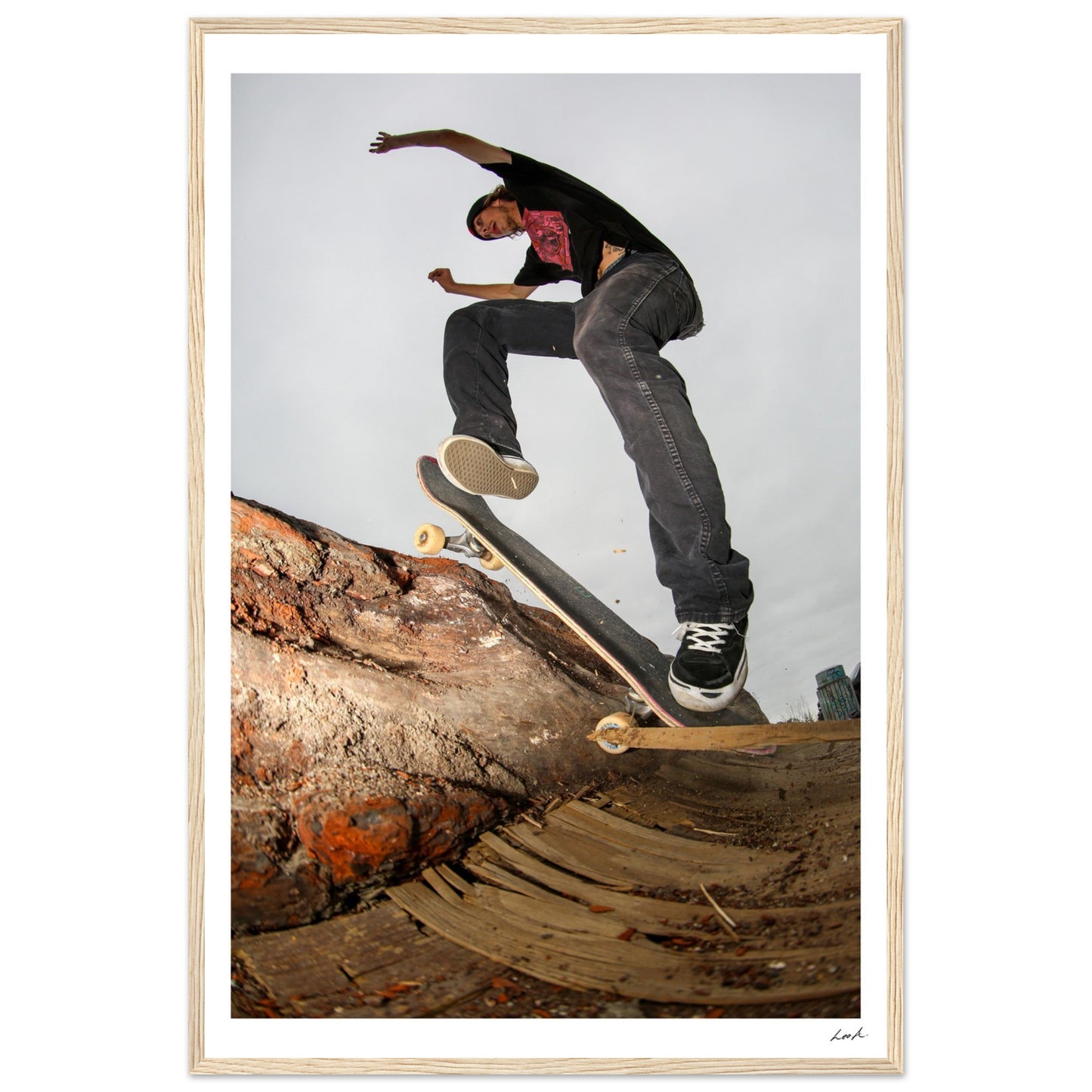 Wallie Log - Premium Matte Paper Wooden Framed Poster