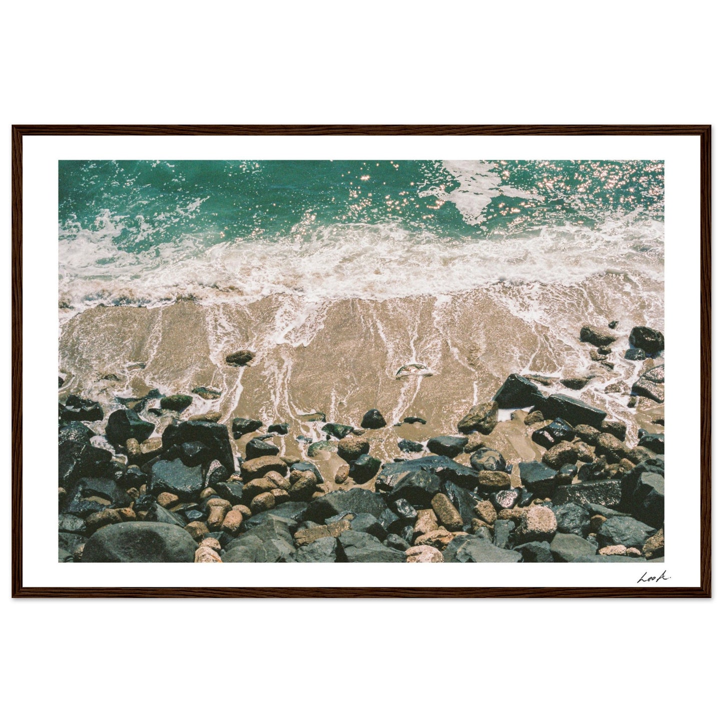 Sunset Cliff - Premium Matte Paper Wooden Framed Poster