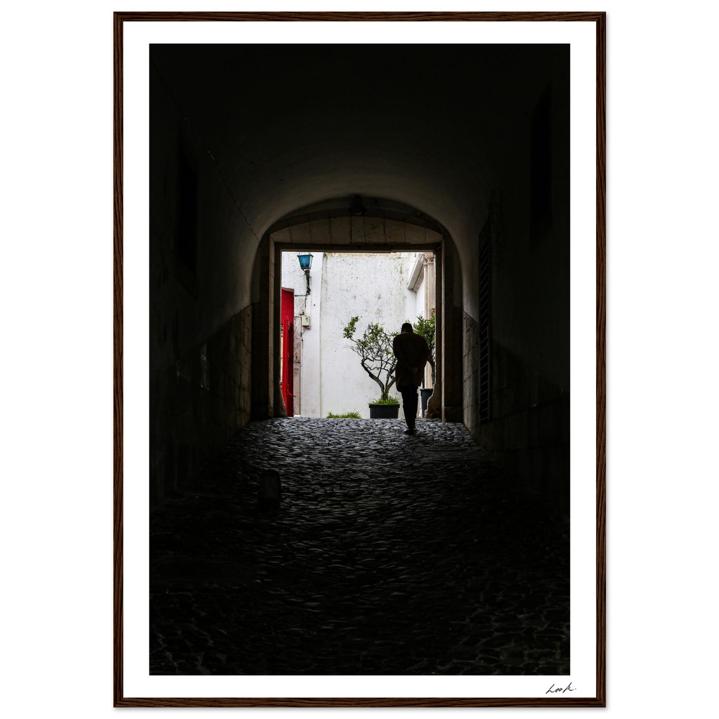 Street of Lisbon - Premium Matte Paper Wooden Framed Poster