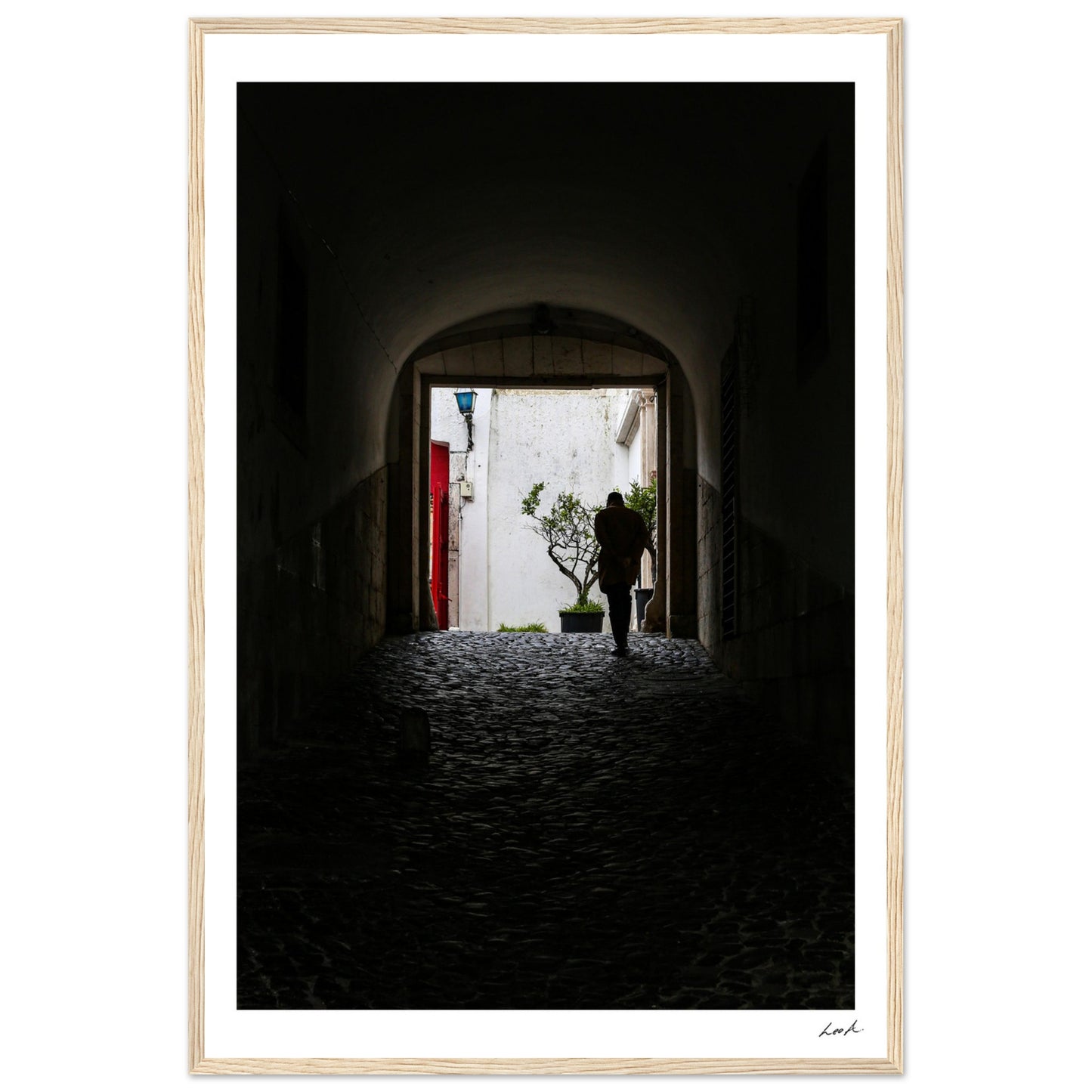 Street of Lisbon - Premium Matte Paper Wooden Framed Poster