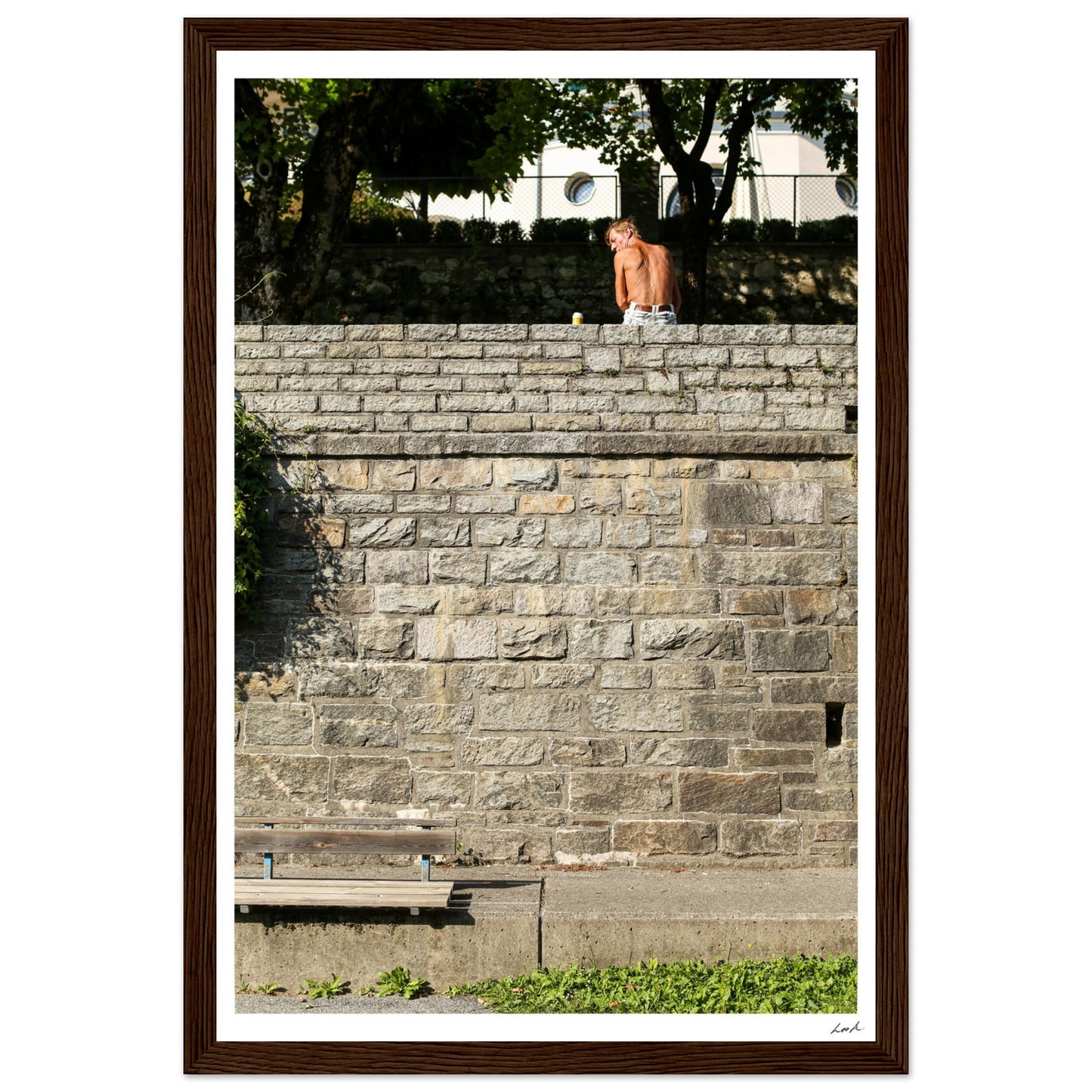 Street of Villa CH - Premium Matte Paper Wooden Framed Poster