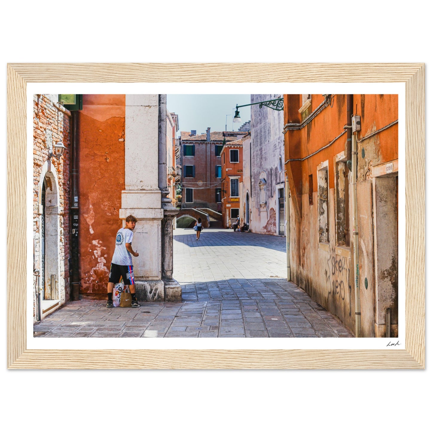Street of Venice 5 - Premium Matte Paper Wooden Framed Poster