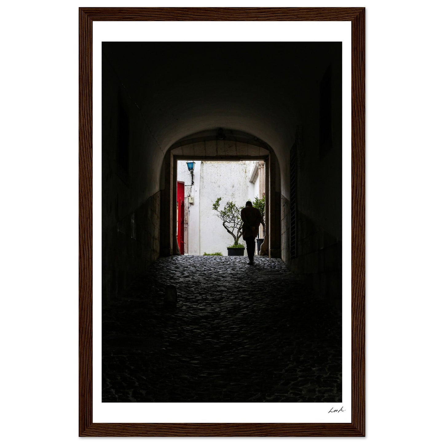 Street of Lisbon - Premium Matte Paper Wooden Framed Poster
