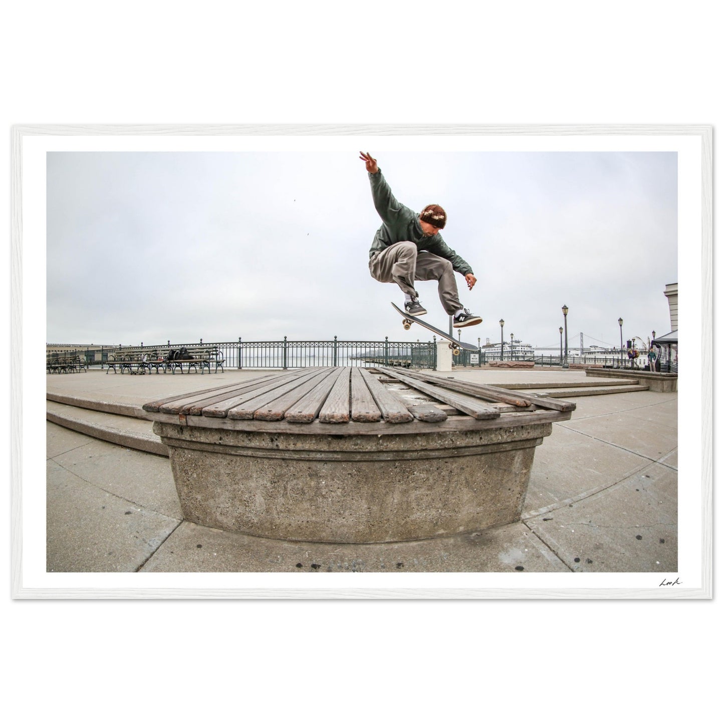 Kickflip - Premium Matte Paper Wooden Framed Poster