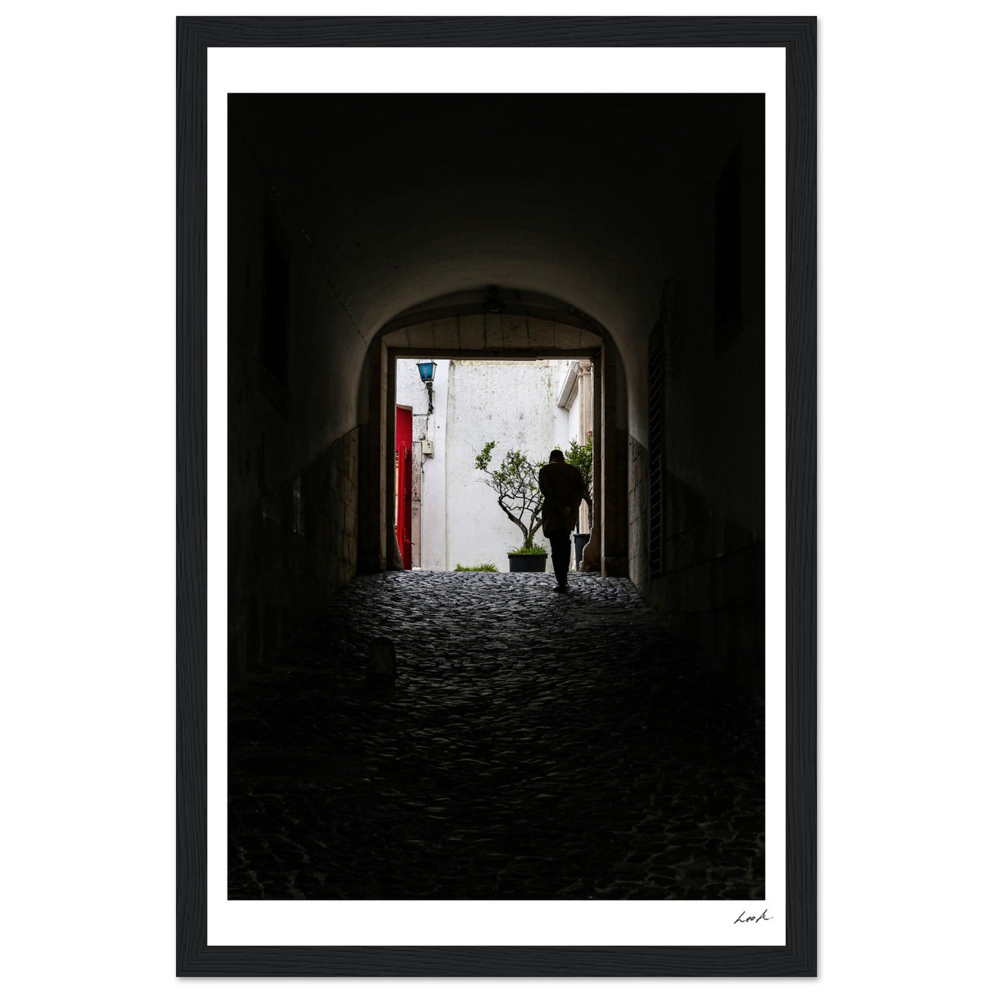 Street of Lisbon - Premium Matte Paper Wooden Framed Poster