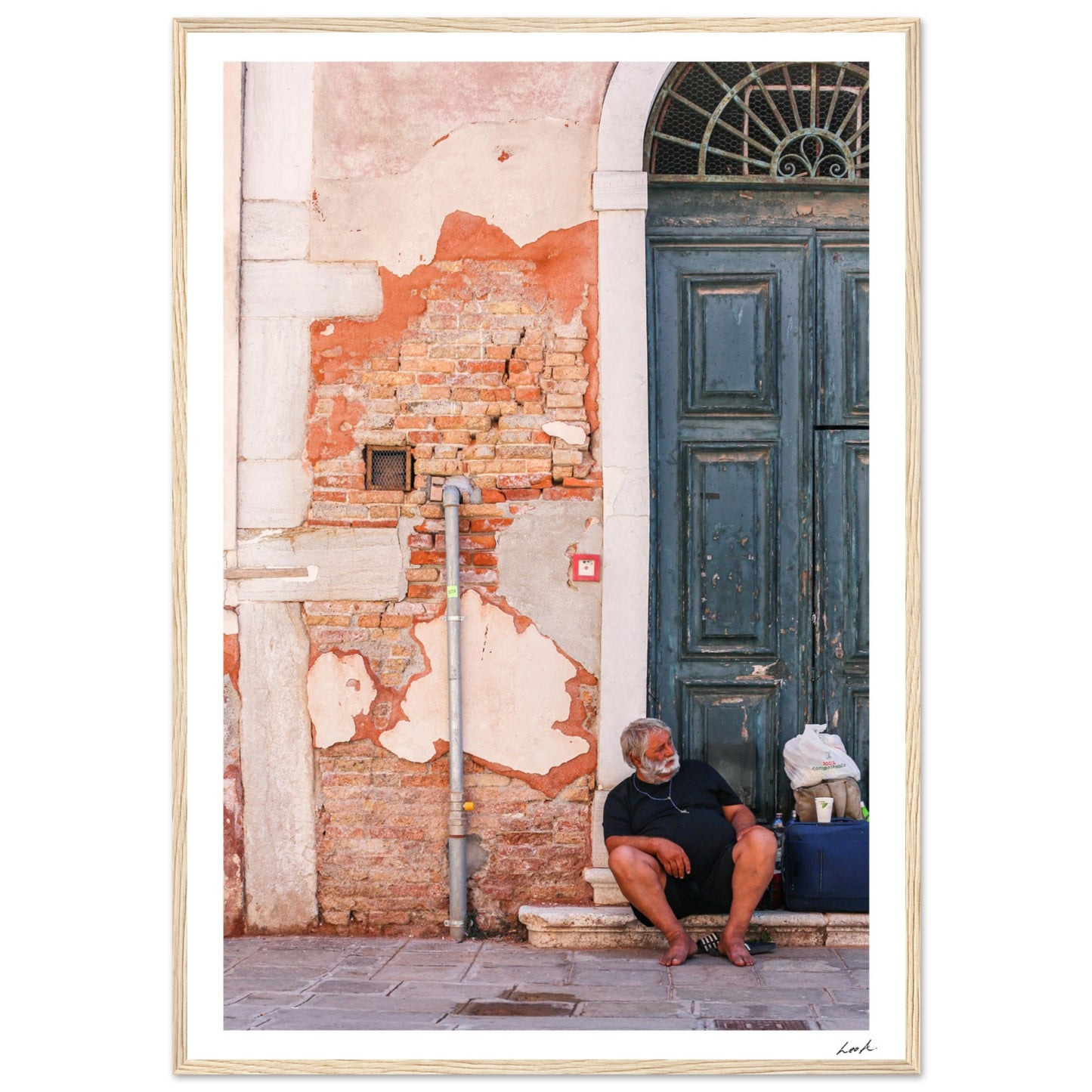 Street of Venice 4 - Premium Matte Paper Wooden Framed Poster