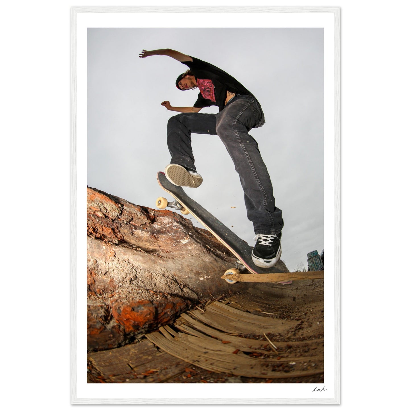 Wallie Log - Premium Matte Paper Wooden Framed Poster