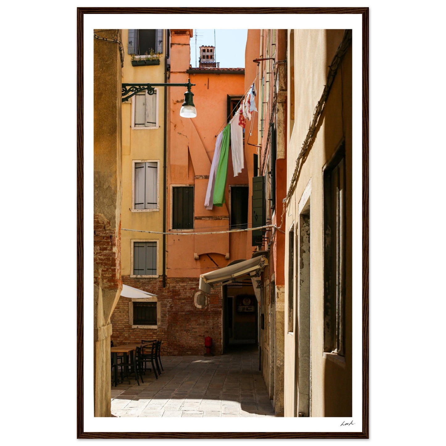 Street of Venice - Premium Matte Paper Wooden Framed Poster